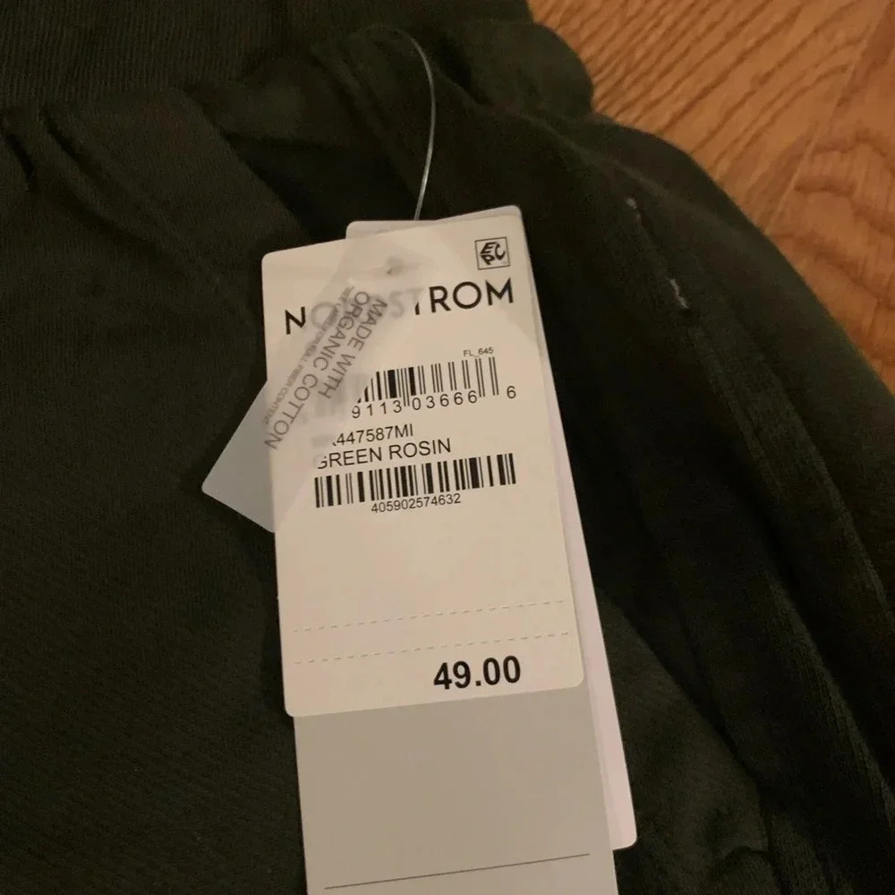 Nordstrom Zella Army Green Cotton Shorts Size Small - Picture 2 of 7